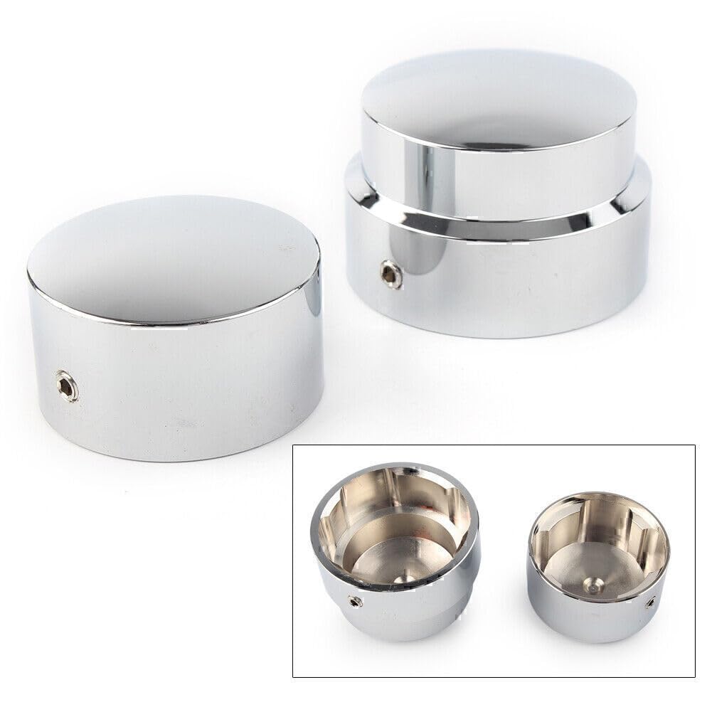 ya 9 10.24 Chrome Rear Axle Nut Cover Cap Sets for Harley XG 2015 -up & XL Dyna 2008 -