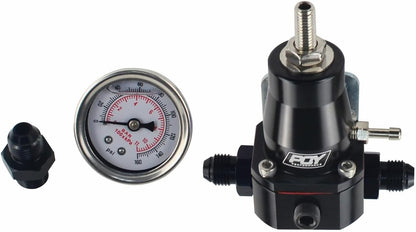 ya 11 9.14 baidiFPR AN6 14-36PSI Fuel Pressure Regulator with Gauge BLACK Aluminum Adjustable