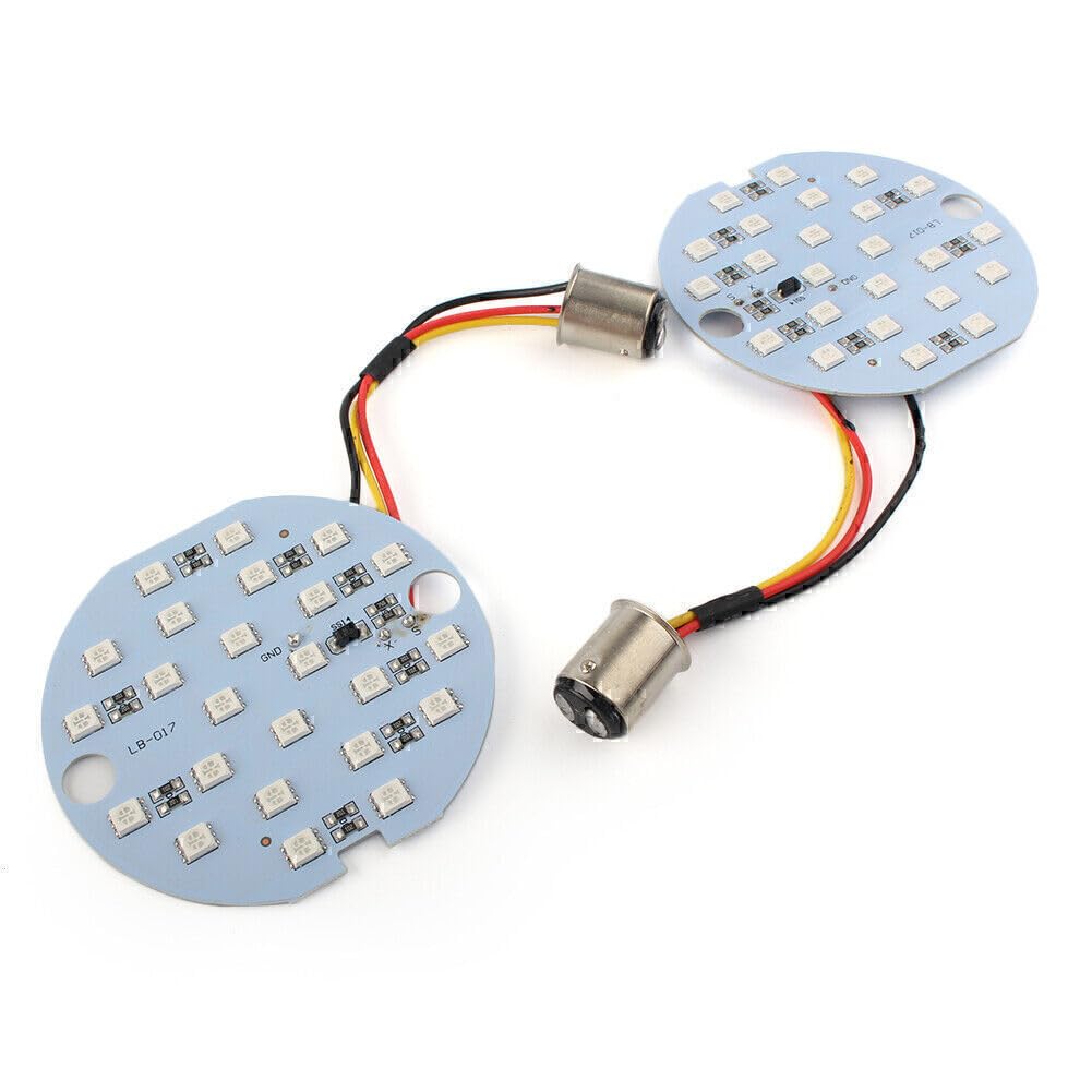 ya 6 8.14 1157 LED Turn Signal Amber Light Daytime Running Panel Lamp fit Harley Softail
