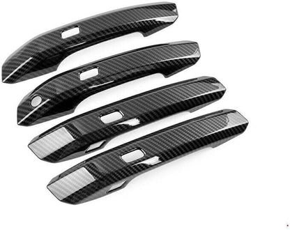 ya 5 8.10 for Audi Q5 18-2021 ABS Carbon Fiber Exterior Outside Door Handle Cover Trim 4X