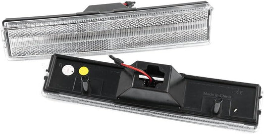 ya 4 8.10 2 LED Fender Amber Side Marker Signal Lights for 80-86 for Ford F-150 250 350 for Mustang 
