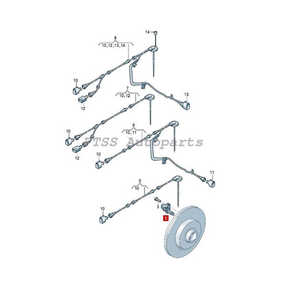 ya 9 10.24 Rear Left and Right ABS Sensor Wheel Speed Sensor OE for VW CC for Passat for Golf 2.0T