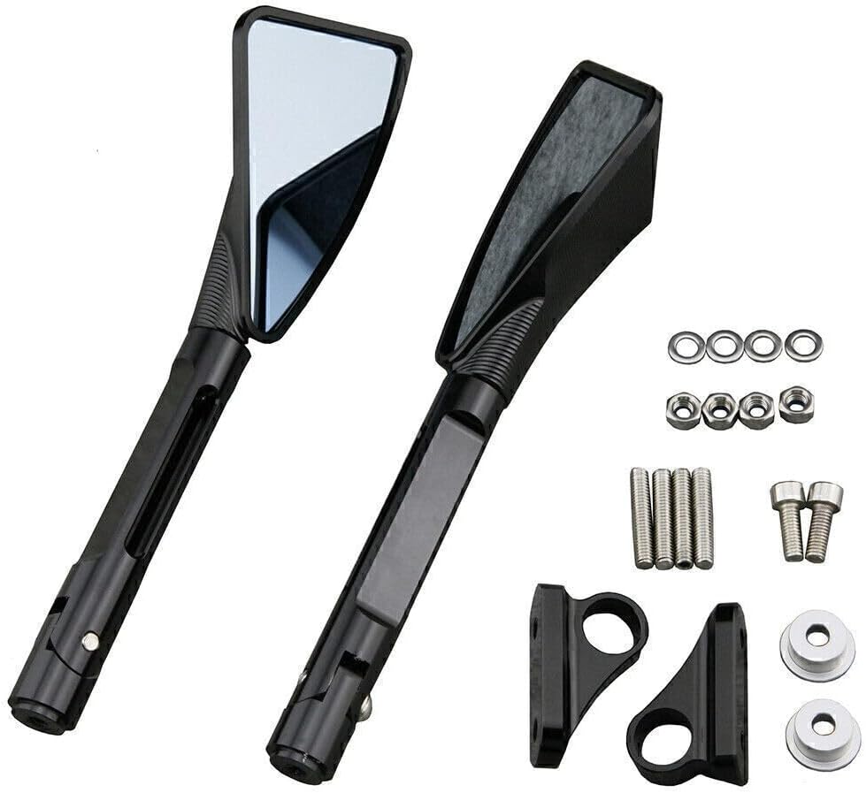 ya 2 8.15 2X CNC Motorcycle Rear View Mirrors Fit for Yamaha YZF R1 2002-2008 YZF R6 03-07
