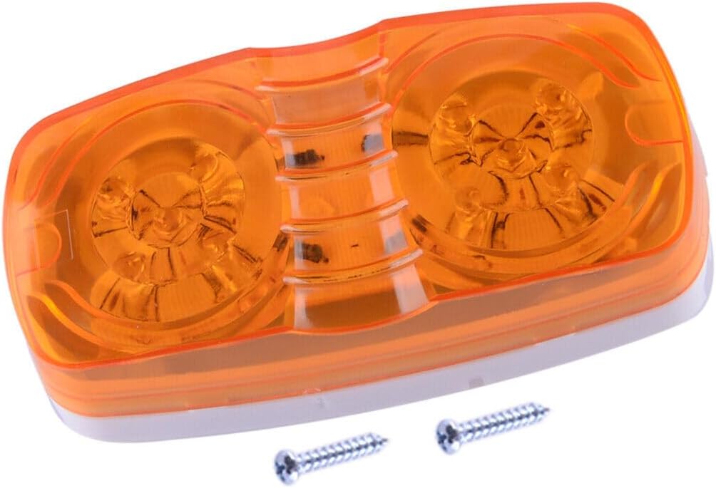 ya 4 8.14 5pcs Amber LED Side Marker Lights Clearance Lights for Trailer Truck RV A5 @