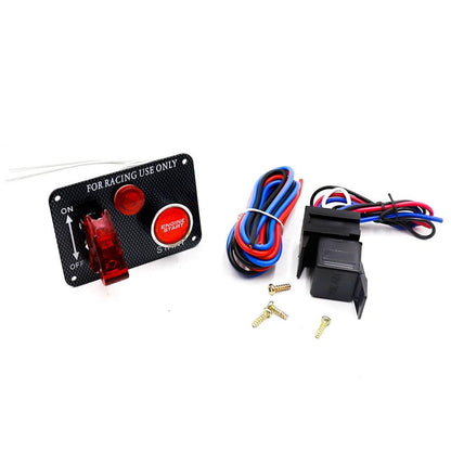 ya 3 8.24 baidi 12V DC Ignition Switch Panel 2 in 1 Car Engine Start Push Button Switch Toggle