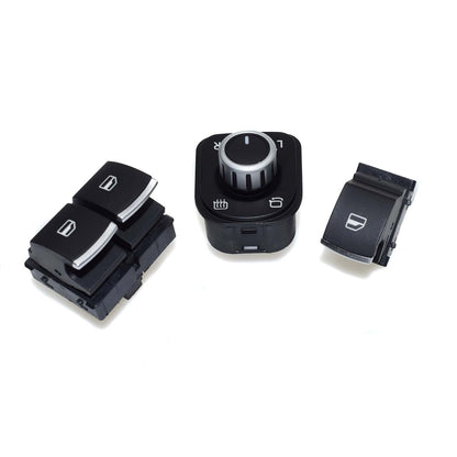 ya 3 8.24 baidi Chrome Electric Window Mirror Switch Set Suitable for VW Eos Golf MK5 MK6 GTI