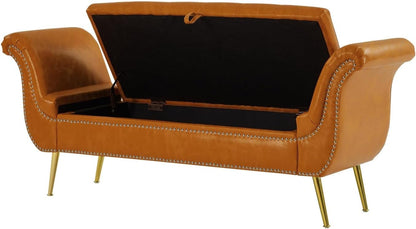 ya 28 10.13 baidi yellow Brown Leather Sofa Stool Reclining Seating For Living Room