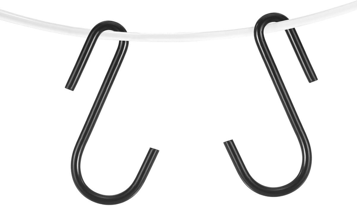 ya 26 10.21 baidi 3.5 S Shaped Hooks, 10 Pack Multipurpose S Hanging Hooks, Black