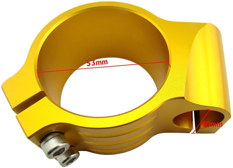 ya 4 8.14 for Ducati 848/1098/1198 Golden 2x CNC 53mm Clip On Ons Handle Bars