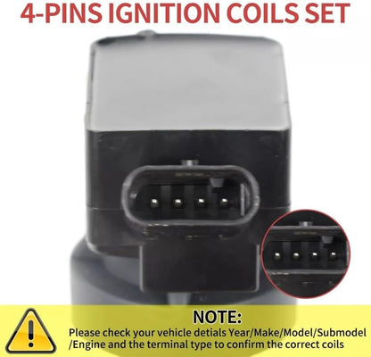 ya 5 8.10 4X Ignition Coil for Hyundai for Veloster Kona for Kia Seltos Soul 1.6L Turbo 273012B120