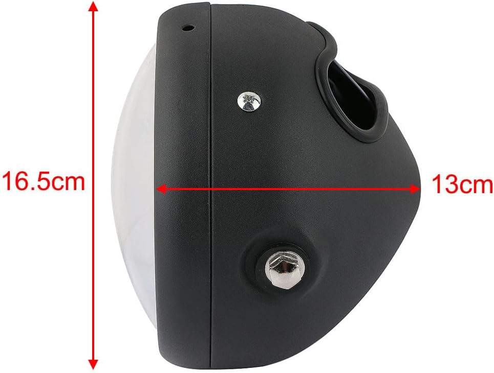 ya 4 8.14 For Cafe Racer Bobber Motorcycle 6.5 Inch Headlight Spiral White Side Mount Bracket 