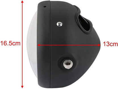 ya 4 8.14 For Cafe Racer Bobber Motorcycle 6.5 Inch Headlight Spiral White Side Mount Bracket 