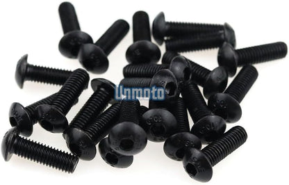 ya 23 10.7 baidi Black Fairing Bolt Kit body screws Clips for Suzuki GSXR1000 2003-2004