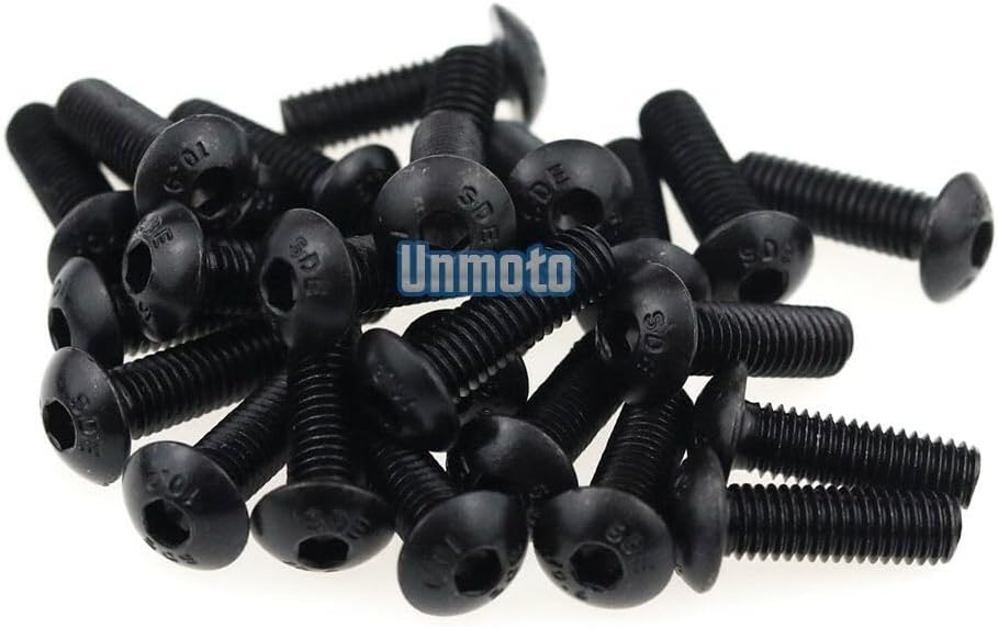 ya 23 10.7 baidi Black Fairing Bolt Kit body screws Clips for Yamaha YZF R6 2003-2005 R6S 06-09
