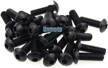 ya 23 10.7 baidi Black Fairing Bolt Kit body screws Clips for Yamaha YZF R6 2003-2005 R6S 06-09