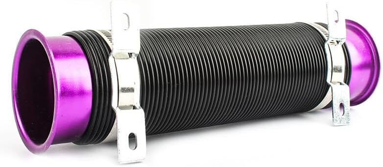 ya 5 8.24 baidi Inch 76mm Flexible Car Cold Air Intake Hose Filter Tube Telescopic Tube Purple 