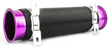 ya 5 8.24 baidi Inch 76mm Flexible Car Cold Air Intake Hose Filter Tube Telescopic Tube Purple 
