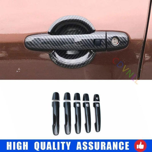 ya 2 8.15 for Toyota RAV4 2006-2012 Carbon Fiber Outside Door Handle F for Ram e Trim 10X
