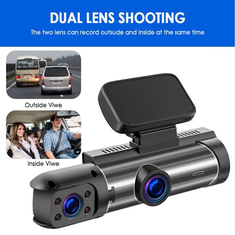 ya 6 8.24 baidi 3.16in HD Car DVR Dual Lens Dash Cam Video Recorder G-Sensor Front Inside Camera