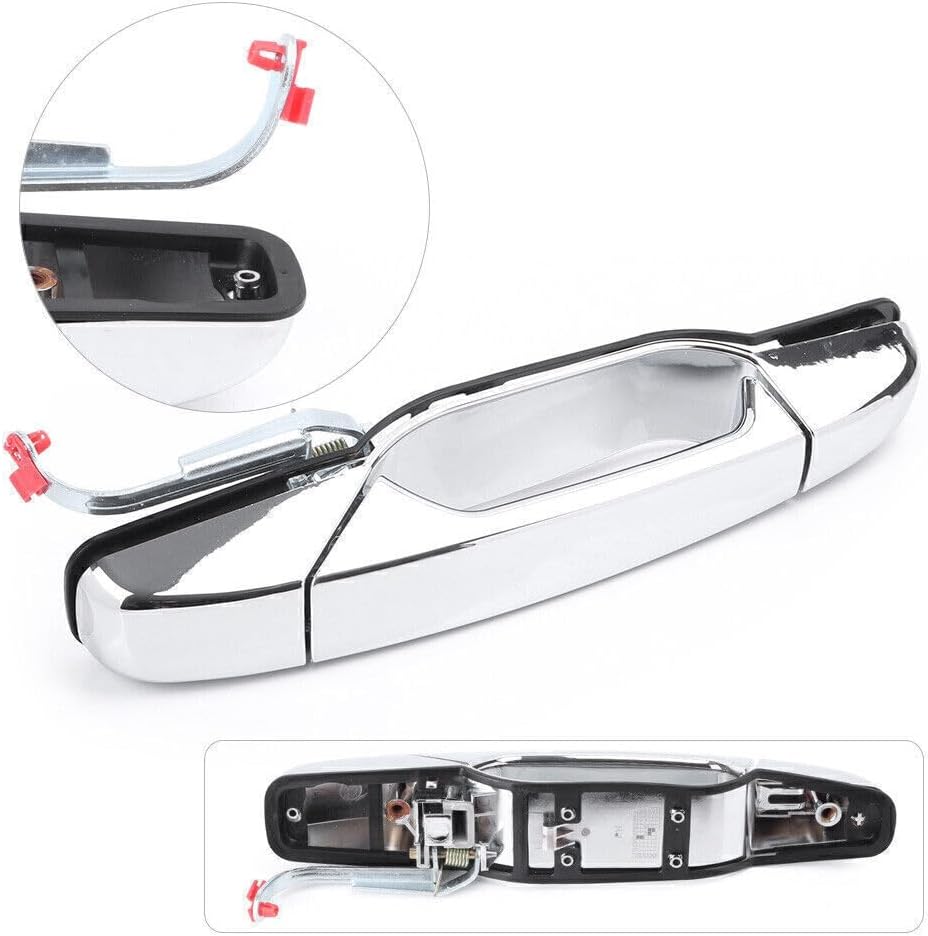 ya 5 8.10 Door Handle Exterior Rear Right for GMC for Cadillac for Escalade Base 2007-2013 Chrome