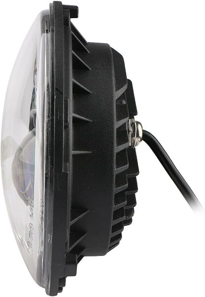 ya 4 8.10 5.75 5-3/4 LED Headlight Motorcycle Headlamp Halo Angle For Harley Dyna Softail
