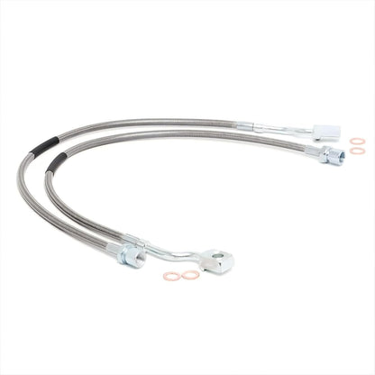 ya 10 9.16 baidi 2PCS Front Steel Extended Brake Lines for Chevy for Silverado 1500 2/3500 HD 89370