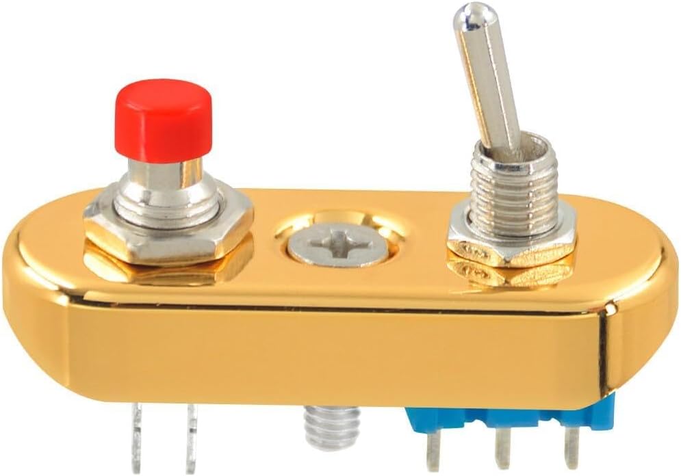 ya 4 8.24 baidi Gold Control Button Toggle Push Switch ON/OFF/ON For Universal 1 7/8 Handlebar