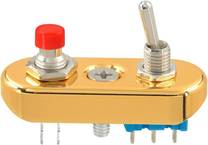 ya 4 8.24 baidi Gold Control Button Toggle Push Switch ON/OFF/ON For Universal 1 7/8 Handlebar
