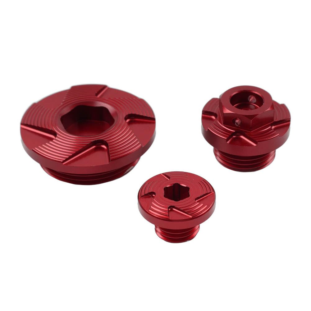 ya 4 8.8.2 Engine Timing Oil Filter Plugs Screw Bolt Set for Kawasaki KX250/450 KLX450R red