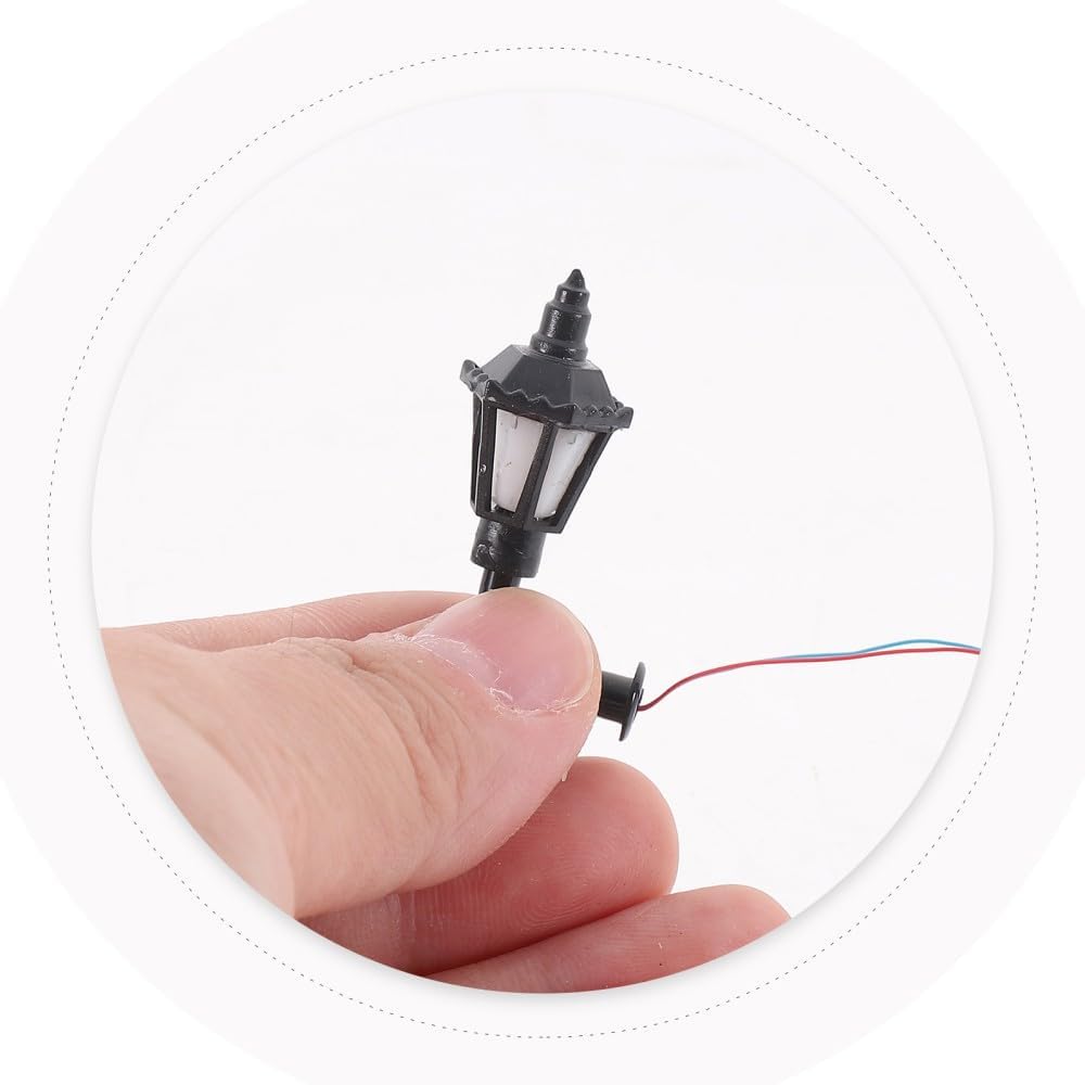 ya 13 9.15 baidi 6 Pcs Dollhouse Lighting Wall Lamp European Style Model Lights for Miniature Lamps