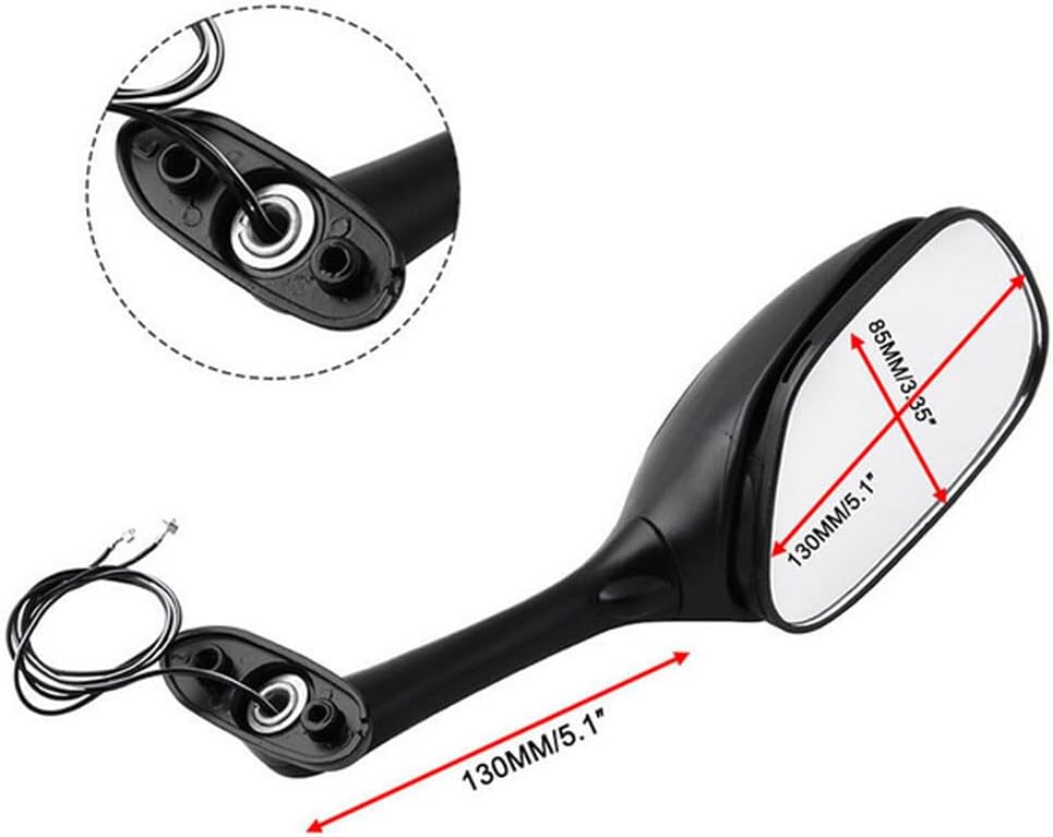 ya 2 8.15 with Light Rotatable Rear View Side Mirrors Fit for Suzuki GSXR600/750 GSXR1000