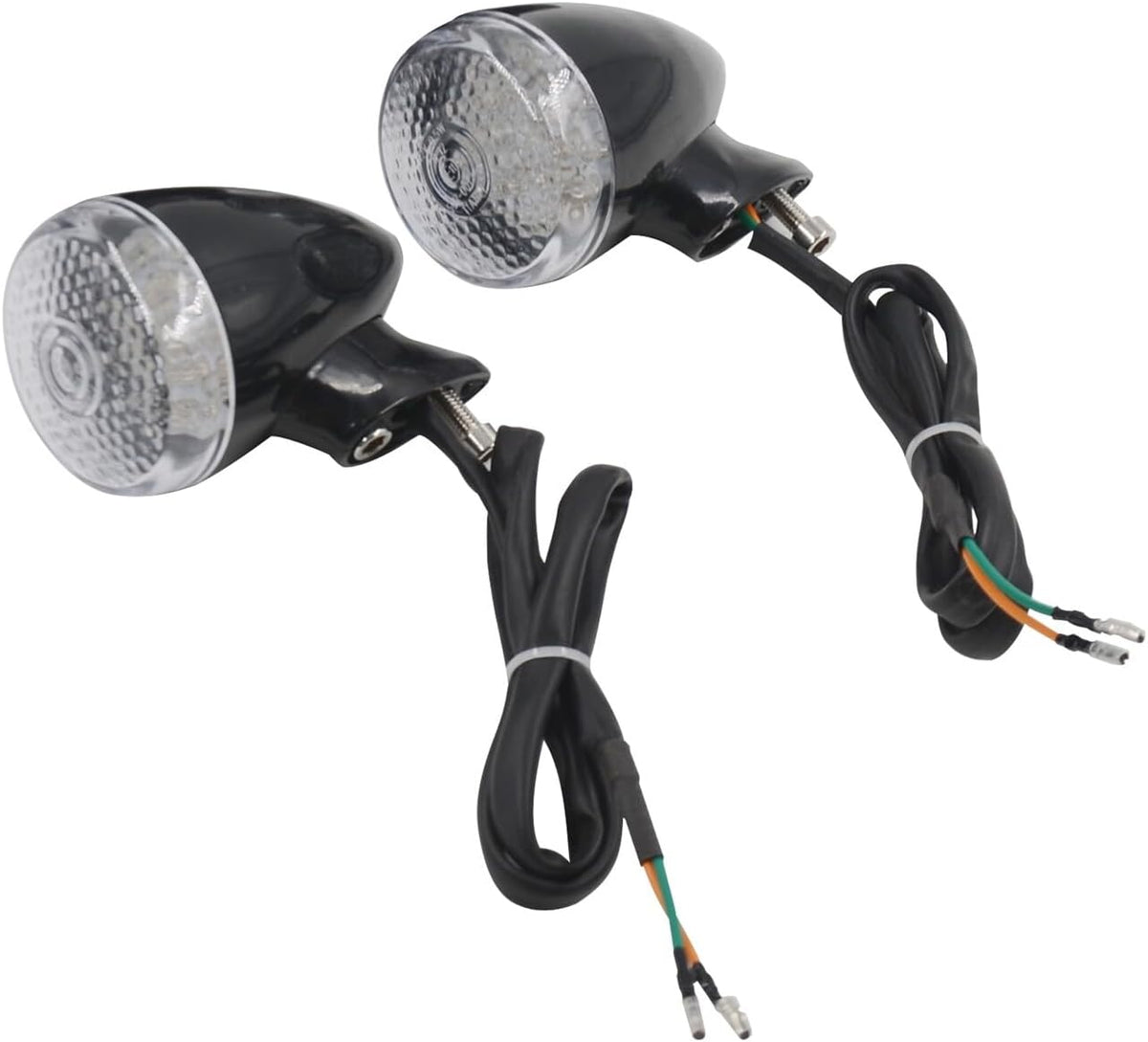 ya 13 9.15 baidi Black Motorcycle LED Turn Signal Light 39mm Front Rear Fork Clamp for Harley