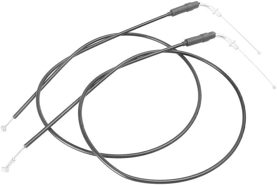 ya 4 8.14 FITS For Sportster XL1200 XL883 2x Motorcycle Steel Throttle Cables Wire Li