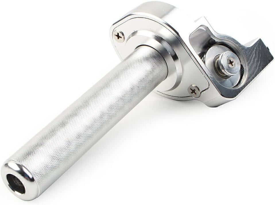 ya 6 8.24 baidi 7/8 CNC Motorcycle Handlebar Hand Grip Twist Throttle Accelerator Silver