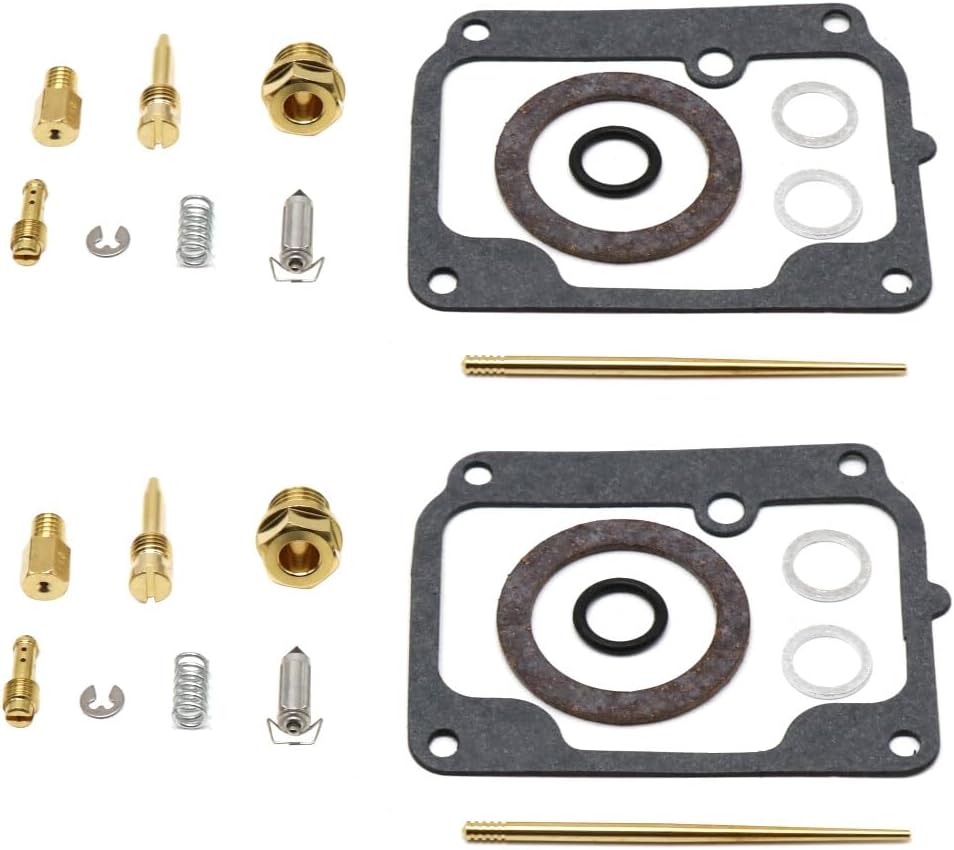 ya 2 8.15 Carburetor Repair Rebuild Seal Gasket 2 Kits For YamahaRD350 RD 350 1973-1975