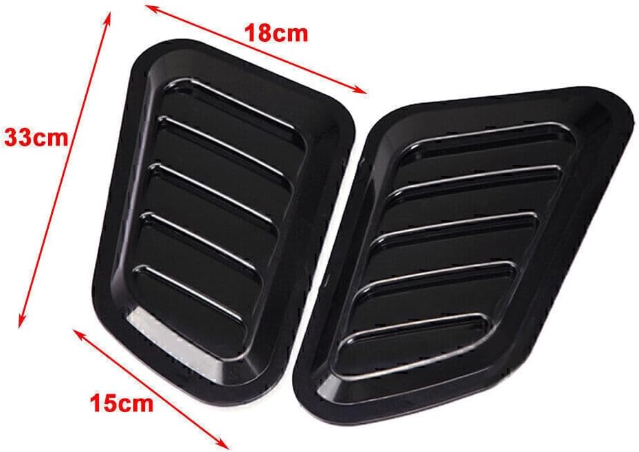 ya 4 8.14 Decorative Air Flow Intake Hood Scoop Vent Bonnet Cover Carbon Fiber Car