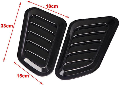 ya 4 8.14 Decorative Air Flow Intake Hood Scoop Vent Bonnet Cover Carbon Fiber Car