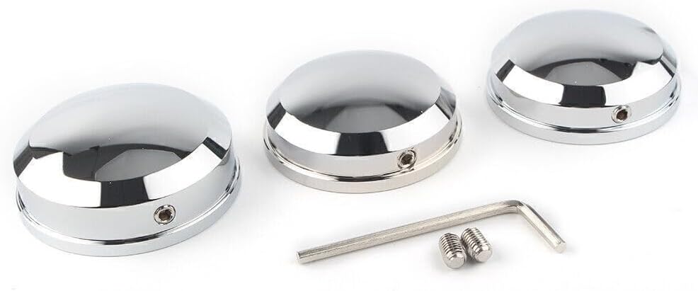 ya 4 8.14 Upper Fork Stem Nut Covers Kit Chrome for Harley FLSS FLSTF FLSTFB FLSTFBS cl