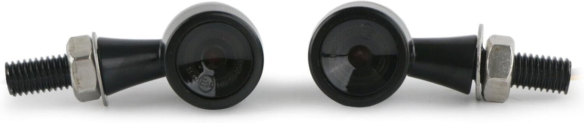 ya 4 8.14 Pair Universal Motorcycle for Mini Turn Signal Light Blinker Smoked Lens for Harley