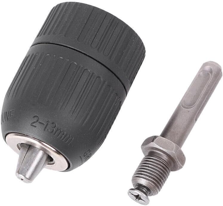 ya 4 8.14 Quick Easy 2-13mm Keyless Impact Drill Chuck Hand Tool With Lock And SDS Adaptor