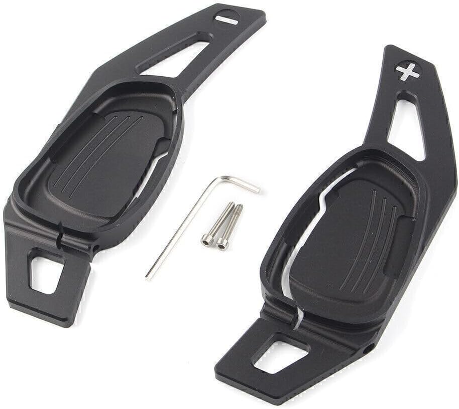 ya 4 8.8.2 2 x Steering Wheel Shift Paddle Shifter Trim Cover for Audi A5/S5/SA5 RS3 Black