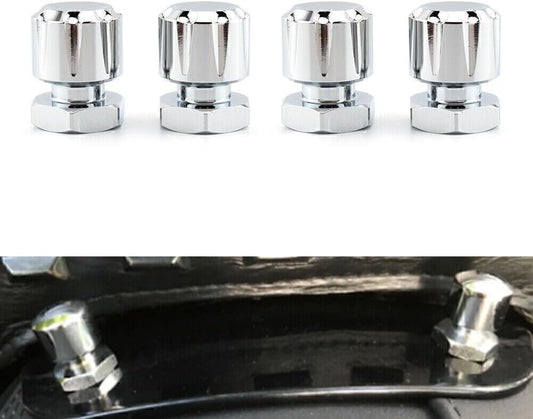 ya 4 8.8.2 for Harley Road King Road Glide Softai Fat Boy Silver 4xSolo Mounting Nuts Bolts
