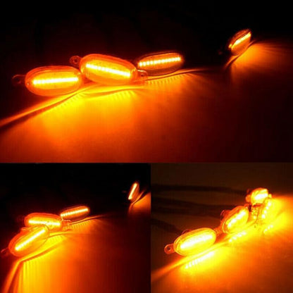 ya 4 8.10 4Pcs for Ford Escape 2013-2021 Front Grille LED Light Raptor Style Grill Trim