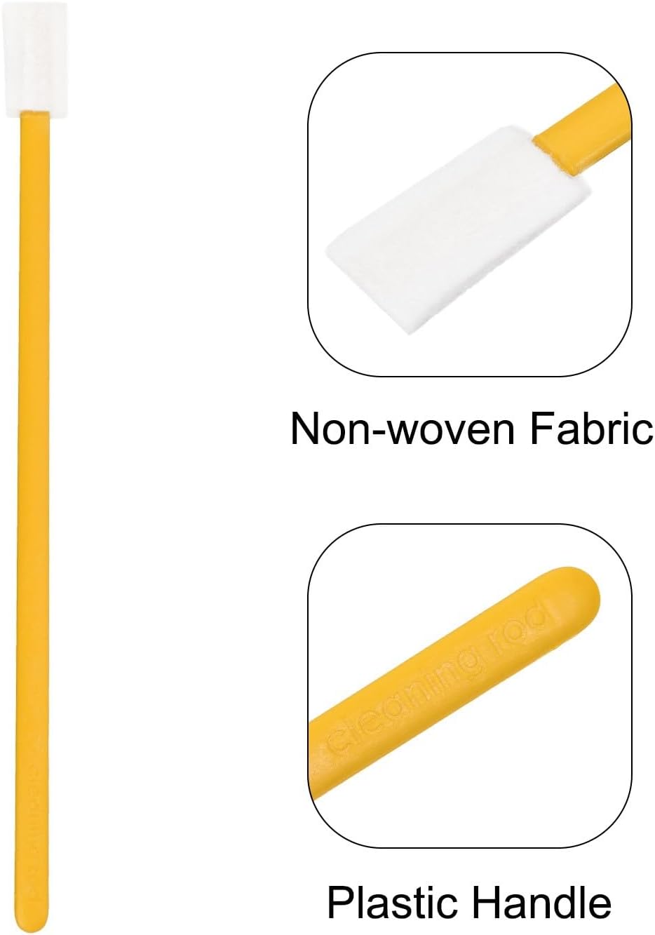 ya 26 10.21 baidi Disposable Crevice Cleaning Brushes, 100Pcs Toilet Corner Cleaning Tool Yellow-2
