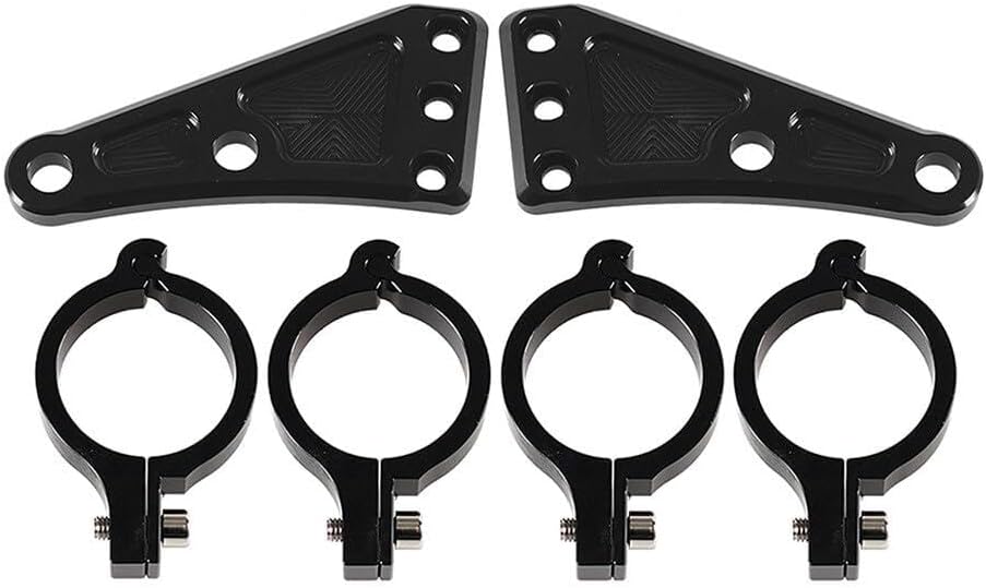 ya 2 8.24 baidi CNC Headlight Lamp Mount Bracket for 41mm Fork Tubes Motorbike Universal Pair