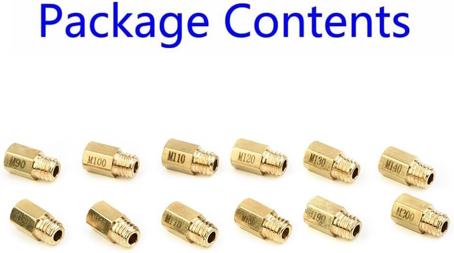 ya 2 8.15 Pack Of 12 Carburetor Main-Jet For Mikuni VM TM Carb #90- #200 Jets Motorcycle