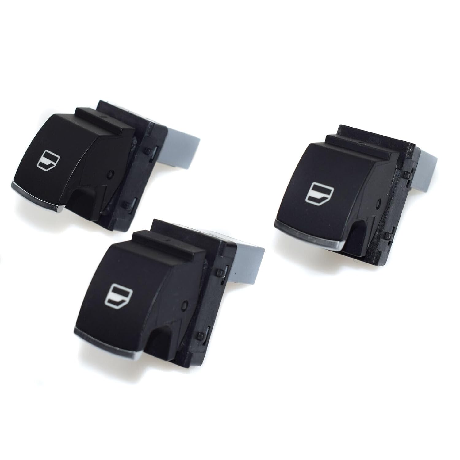 ya 4 8.8 3-Piece Chrome Plated Passenger Window Switch for VW Golf Jetta MK5 MK6 Passat CC Tiguan