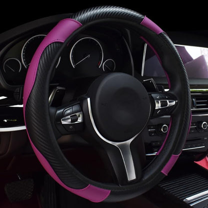 ya 4 8.14 15 inch 38 cm steering wheel cover universal carbon fiber elastic