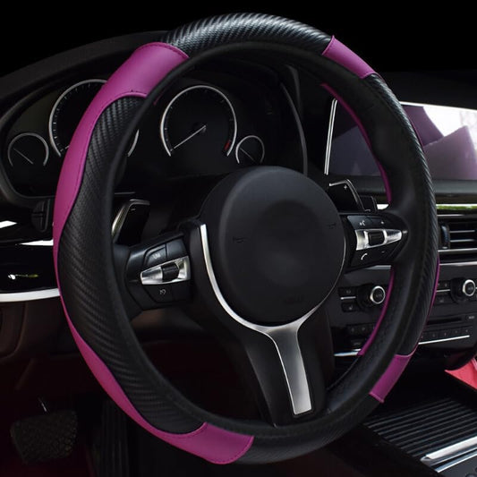 ya 4 8.14 15 inch 38 cm steering wheel cover universal carbon fiber elastic