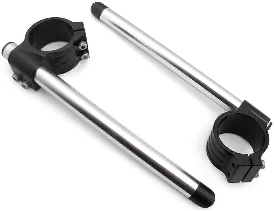 ya 4 8.14 2x CNC 53mm Clip On Ons Handle Bar Handlebars for Ducati 848/1098/1198 Black